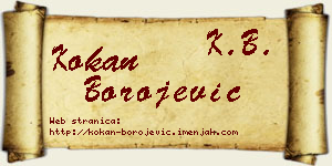 Kokan Borojević vizit kartica